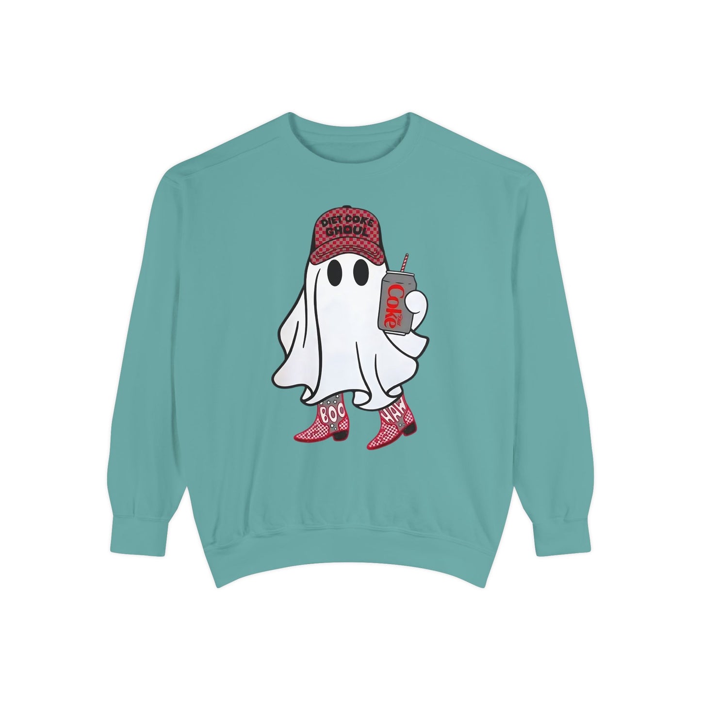 Diet Coke Ghoul Comfort Colors® Halloween Sweatshirt – Spooky Cute Ghost Crewneck