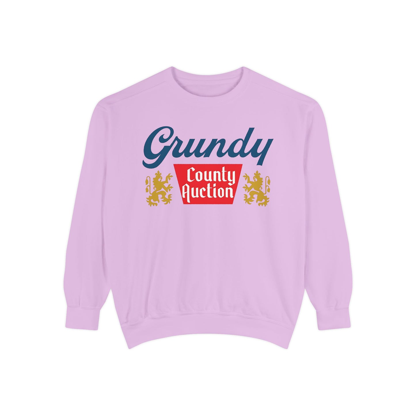 Grundy County Auction Comfort Colors® Sweatshirt – Retro Country Music Graphic Crewneck