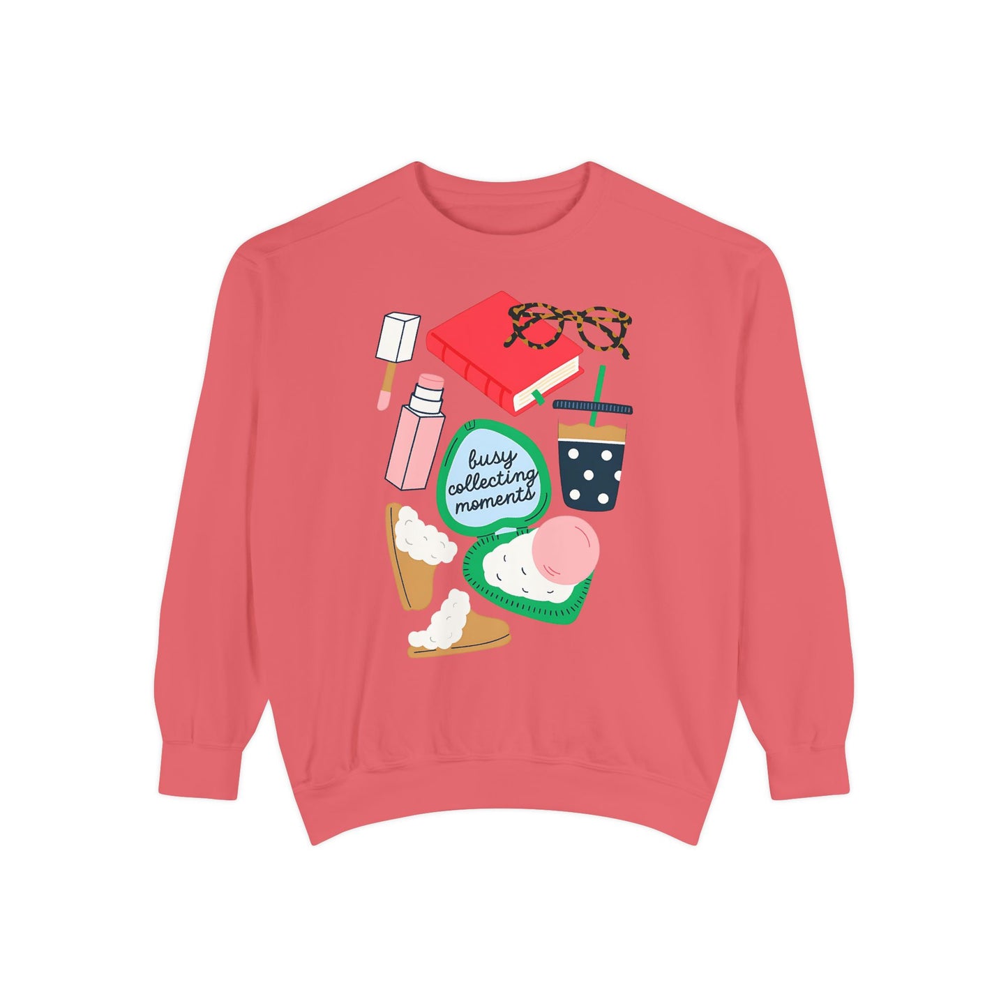 Busy Collecting Moments Comfort Colors® Sweatshirt – Cozy Graphic Crewneck for Everyday Style