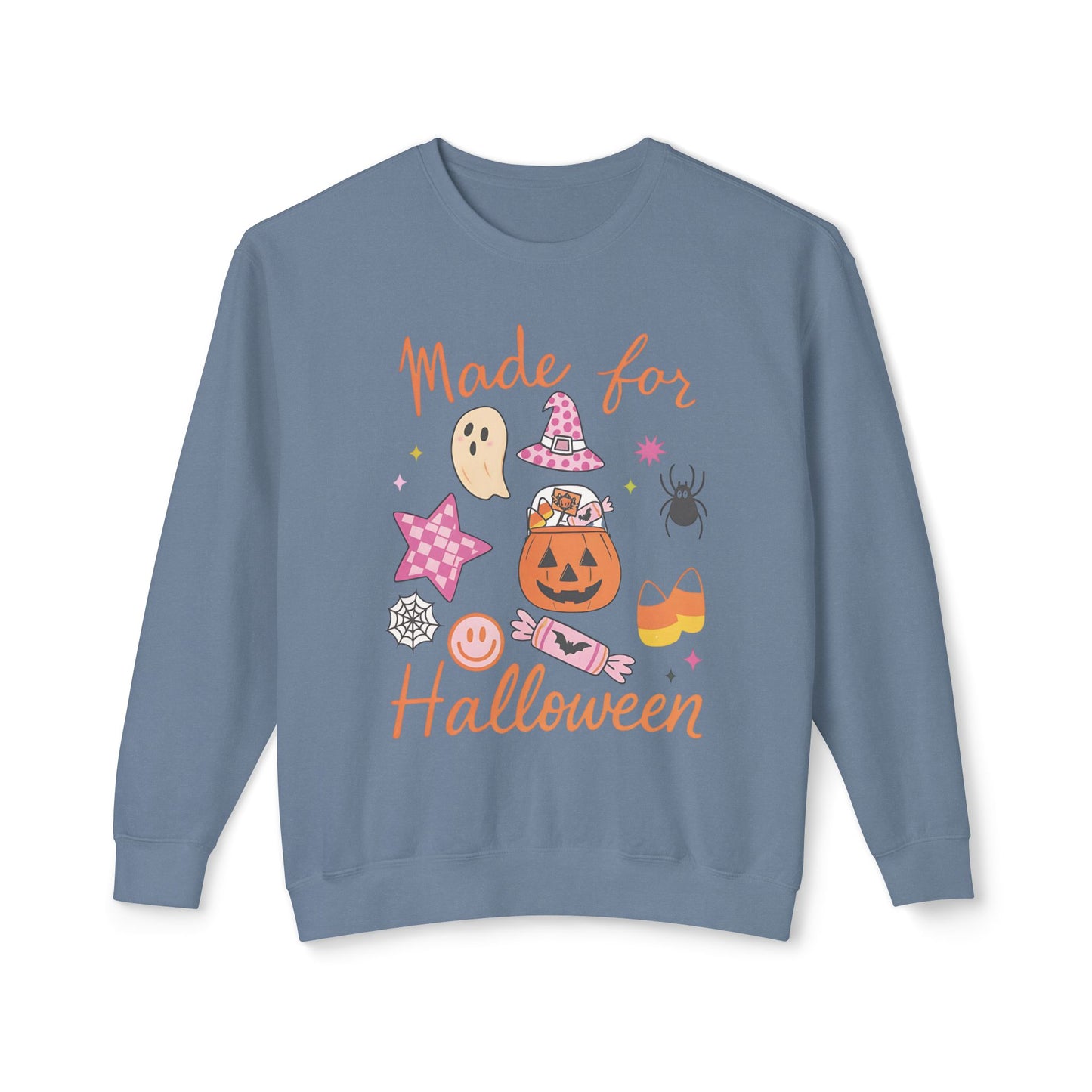 Made For Halloween Comfort Colors® Ivory Sweatshirt – Cute Fall Graphic Crewneck
