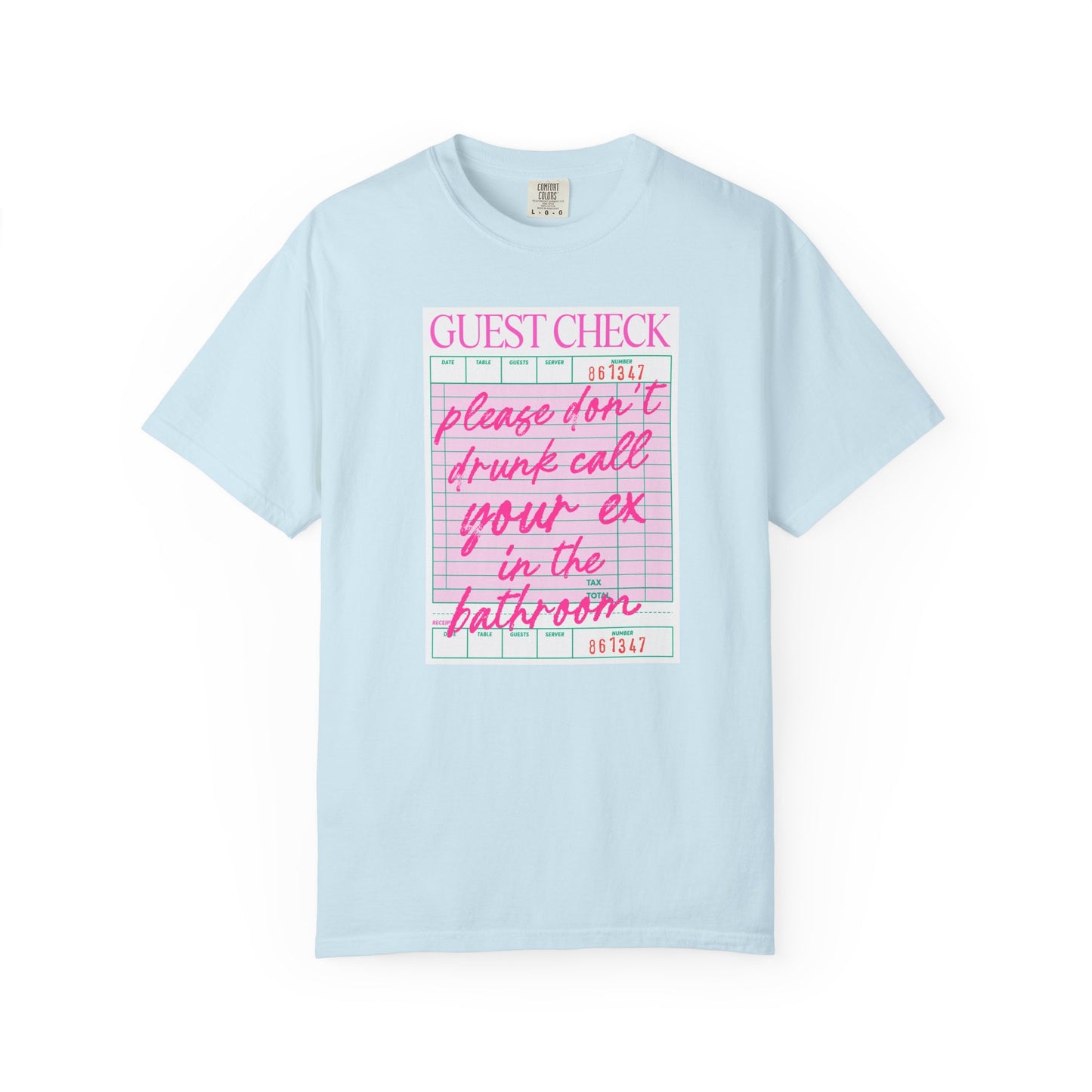 Guest Check Humor T-Shirt | Fun Gift for Friends, Quirky Graphic Tee, Casual Wear, Birthday Present, Restaurant Theme Apparel