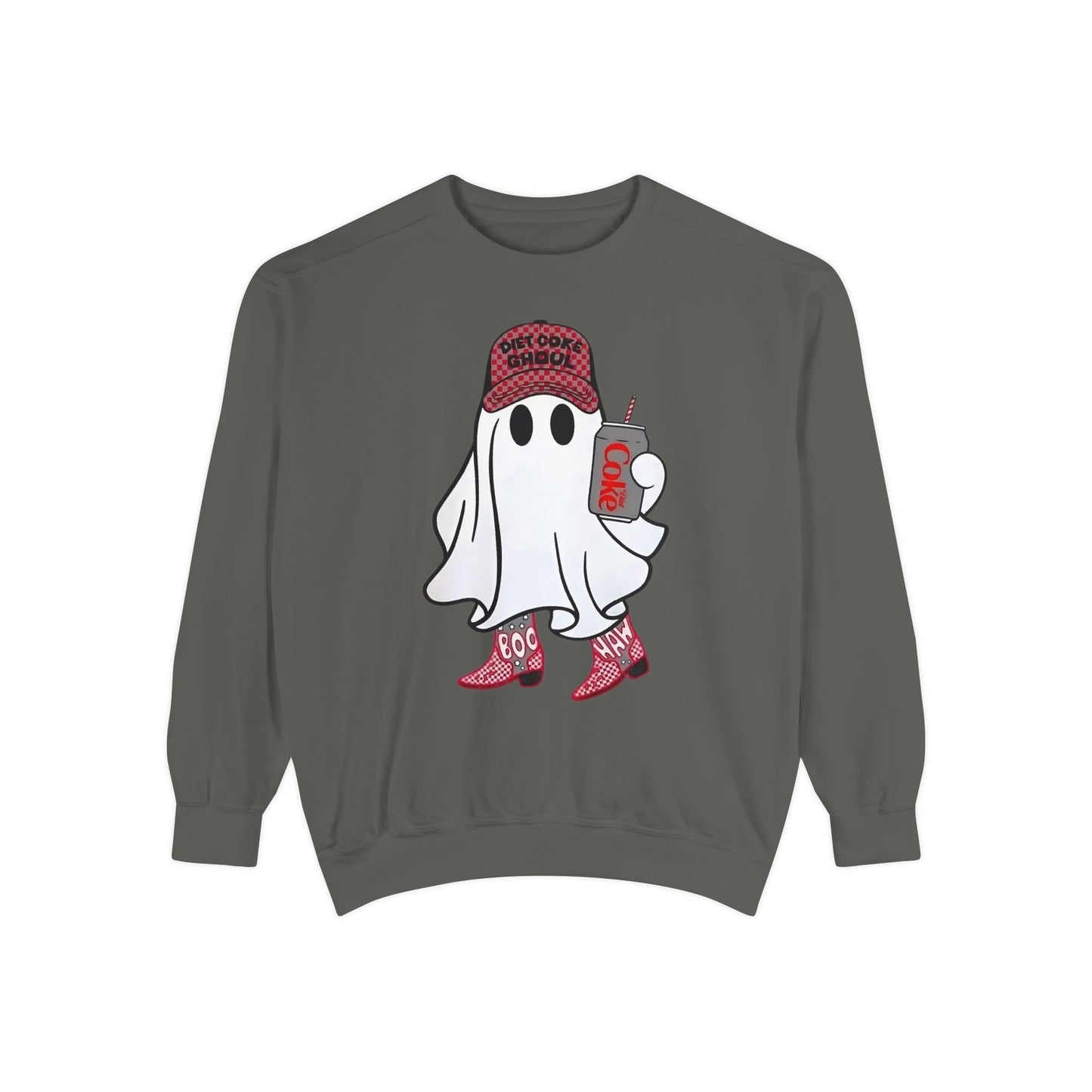 Diet Coke Ghoul Comfort Colors® Halloween Sweatshirt – Spooky Cute Ghost Crewneck