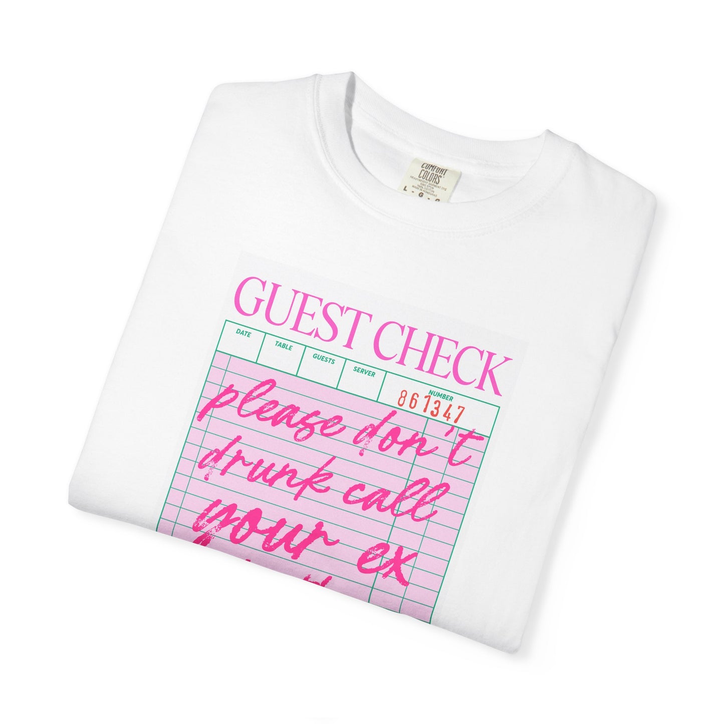 Playful Guest Check T-Shirt - Humor Tee for Bars, Parties, Bachelorette, Fun Gift, Unisex Casual Wear