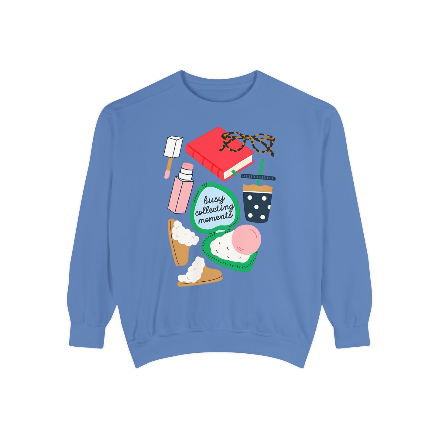 Busy Collecting Moments Comfort Colors® Sweatshirt – Cozy Graphic Crewneck for Everyday Style