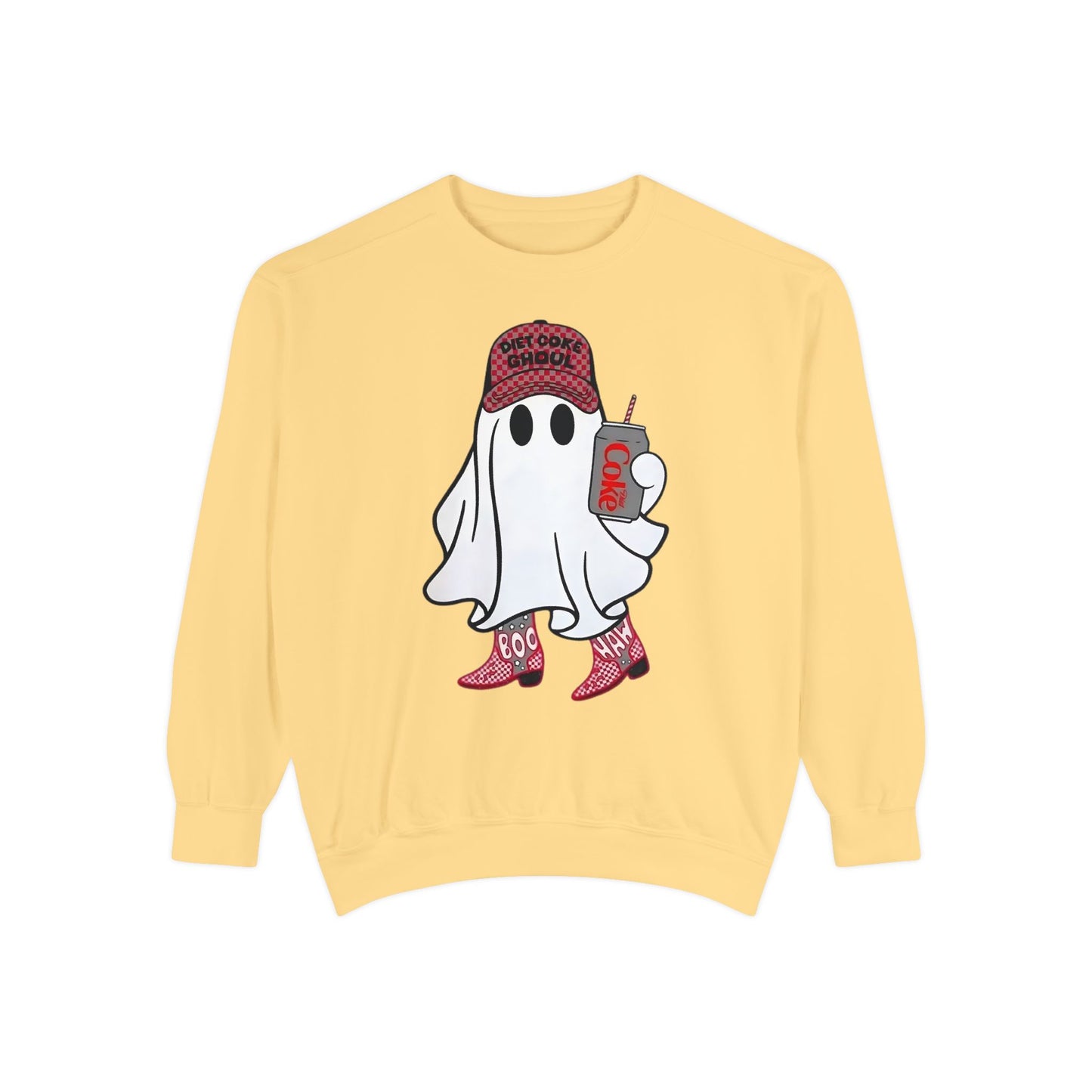 Diet Coke Ghoul Comfort Colors® Halloween Sweatshirt – Spooky Cute Ghost Crewneck