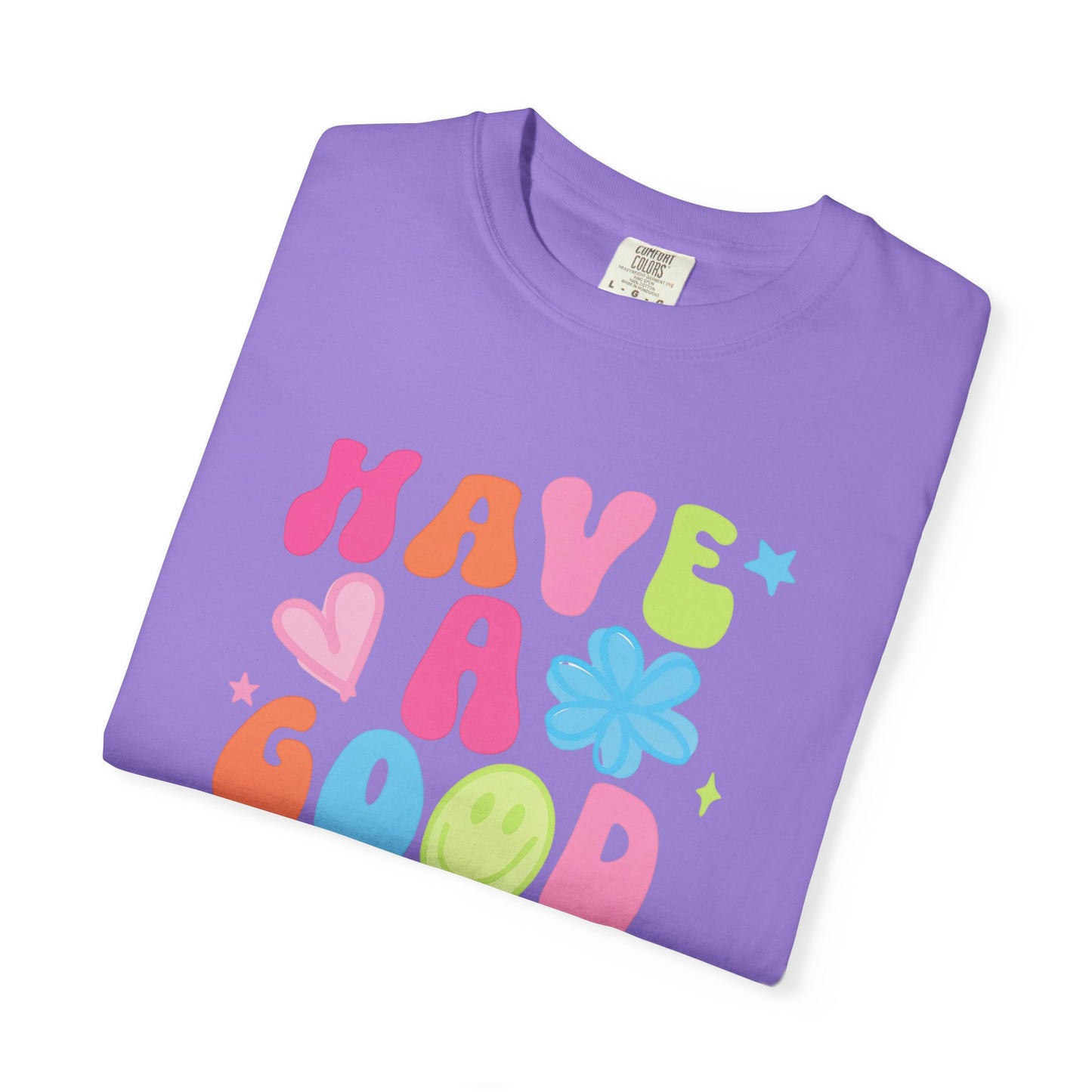 Colorful Good Vibes T-Shirt, Unisex Casual Tee, Positive Quote Shirt, Gift for Friends, Summer Outfit, Mood Enhancer Apparel