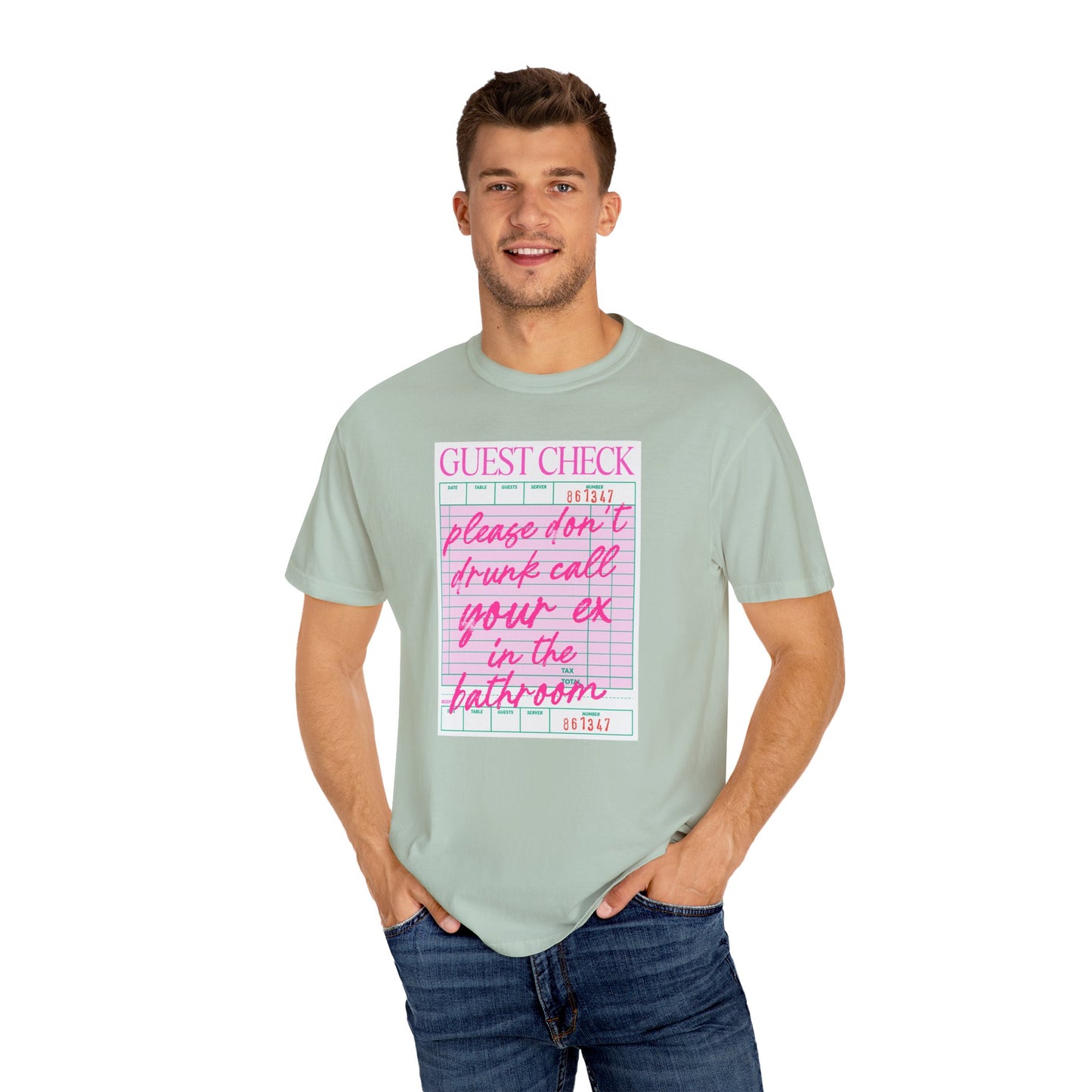 Guest Check Humor T-Shirt | Fun Gift for Friends, Quirky Graphic Tee, Casual Wear, Birthday Present, Restaurant Theme Apparel