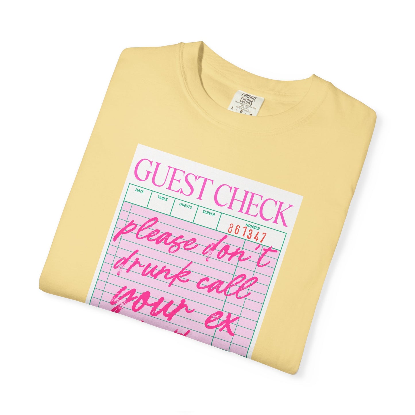 Playful Guest Check T-Shirt - Humor Tee for Bars, Parties, Bachelorette, Fun Gift, Unisex Casual Wear