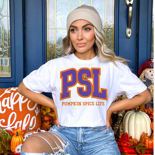 PSL Comfort Colors® T-Shirt – Pumpkin Spice Life Fall Graphic Tee