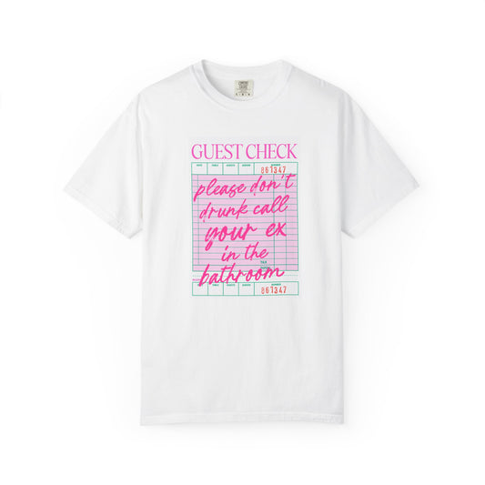 Playful Guest Check T-Shirt - Humor Tee for Bars, Parties, Bachelorette, Fun Gift, Unisex Casual Wear