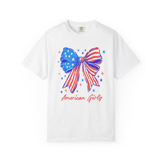 American Girl Inspired Unisex T-Shirt, Patriotic Apparel, 4th of July Party Wear, Summer Independence Day Tee, Gift for Her
