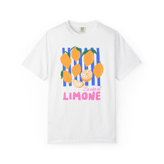 Citrus Vibes Tee - Unisex Garment-Dyed T-shirt, Lemon Graphic Tee, Summer Wardrobe Essential, Gift for Citrus Lovers, Fun and Fresh Outfit