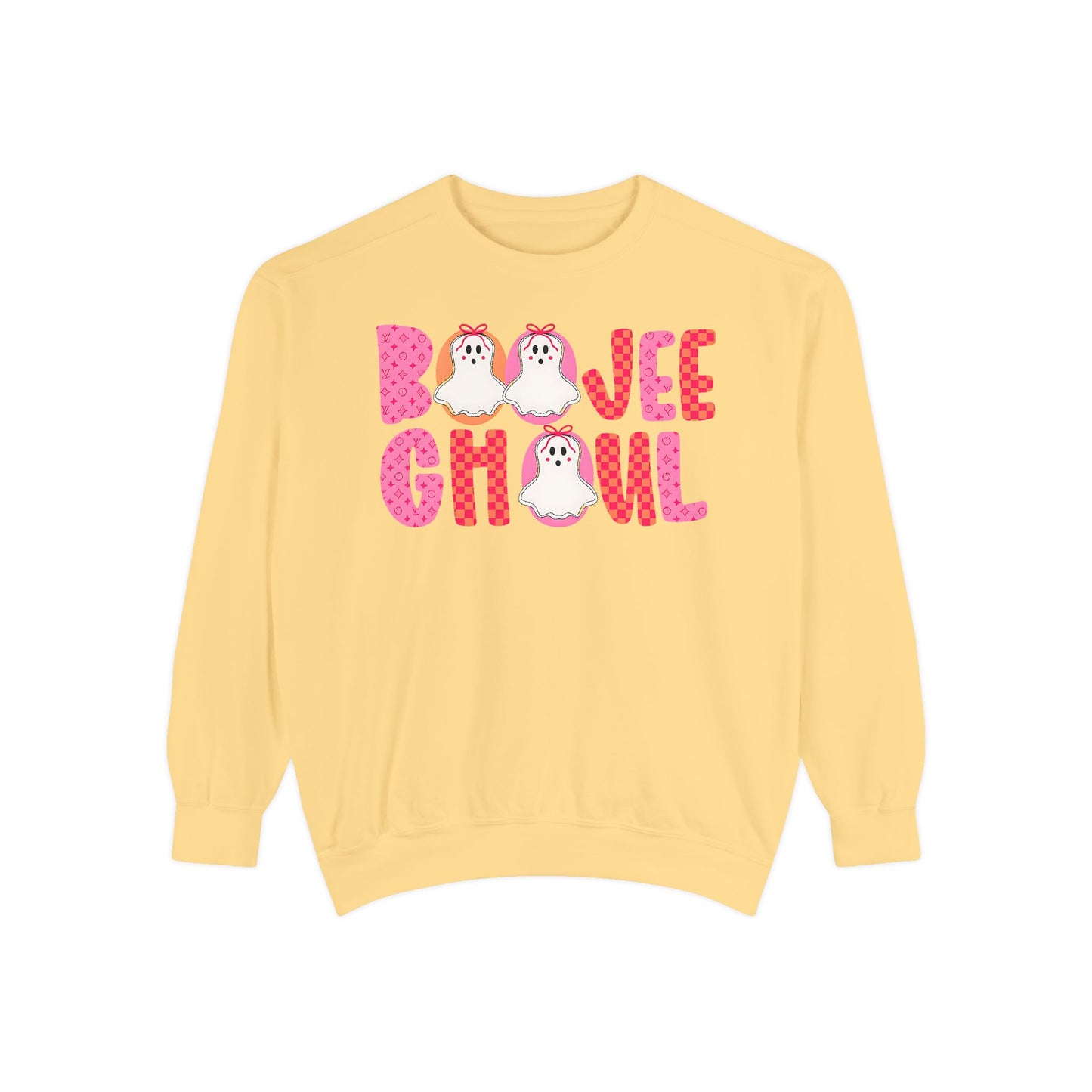 Boojee Ghoul Halloween Comfort Colors® Sweatshirt – Cute Pink Ghost Crewneck