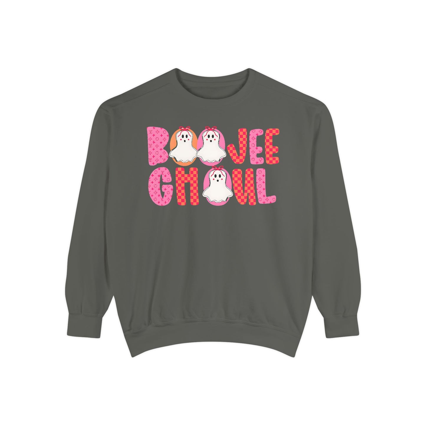 Boojee Ghoul Halloween Comfort Colors® Sweatshirt – Cute Pink Ghost Crewneck